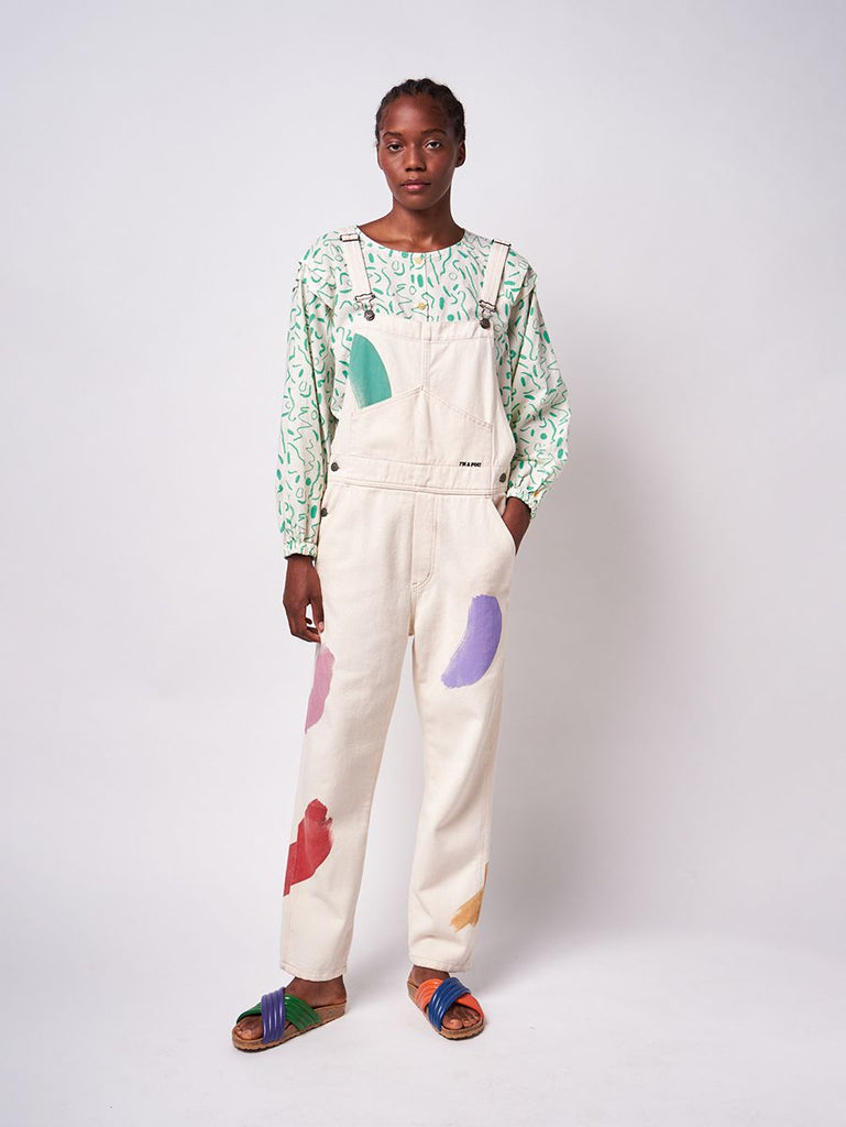 Brushstrokes Cotton Overalls by Bobo Choses