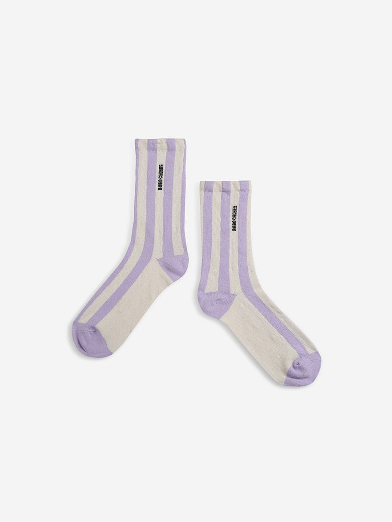 Striped Two Pack Long Socks by Bobo Choses
