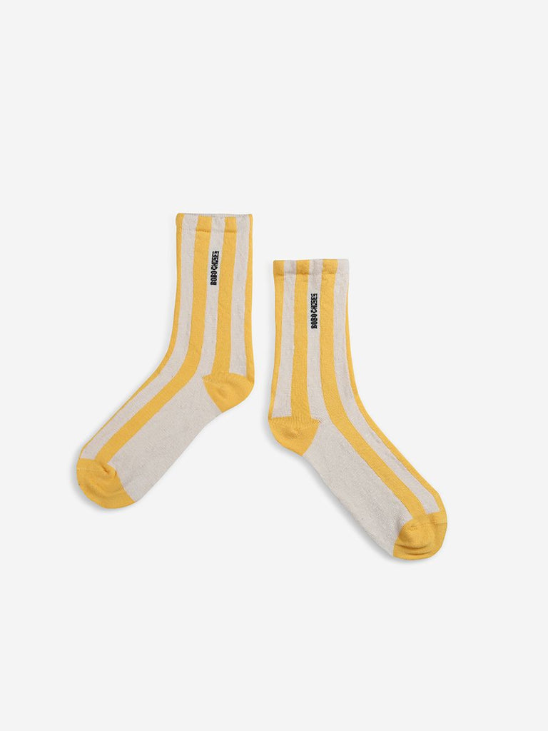 Striped Two Pack Long Socks by Bobo Choses