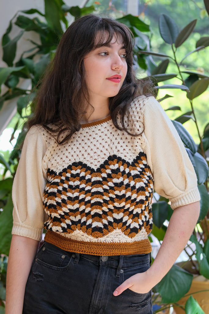 Ekin Sweater in Ecru Moka by Stella Pardo