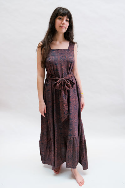 Virginia Dress in Moroccan Tile Indigo by Natalie Martin
