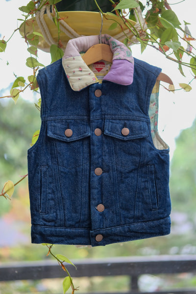 KIDS Quilt-lined Classic Vest in Cabbage Patch (Size 2/3) by Carleen