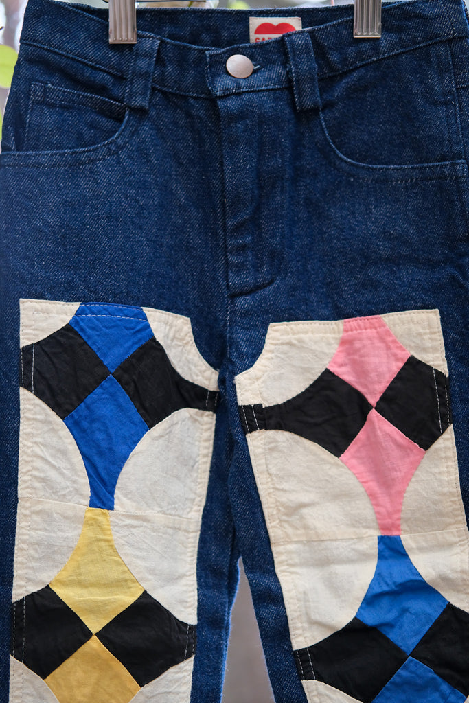 KIDS Patchwork Jeans (Size 4/5) in Fly A Kite by Carleen
