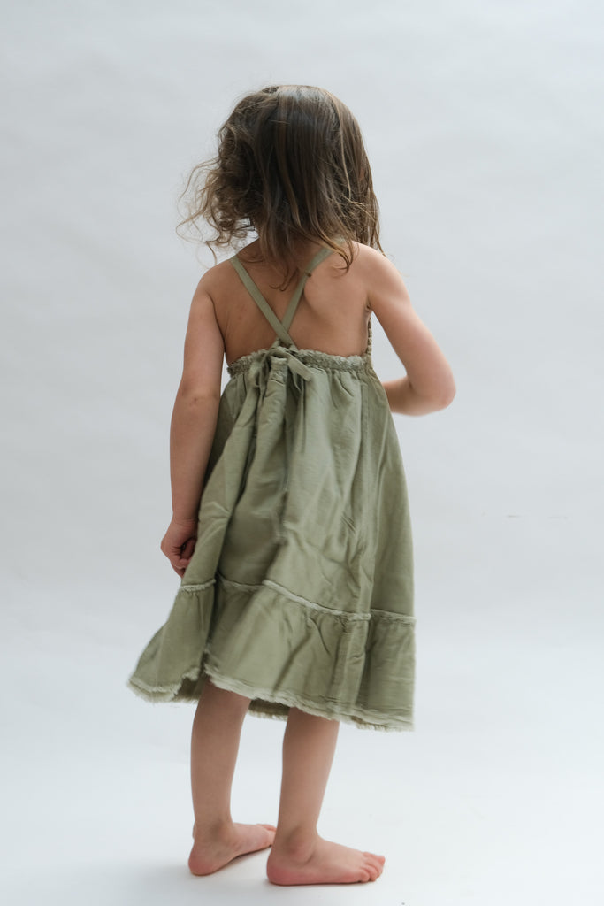 Louise Dress in Sage Green by Raised By Water