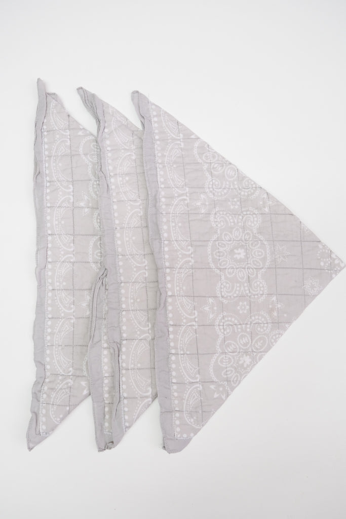 Quilted Bandana in Fog Grey by Dae Off Studio