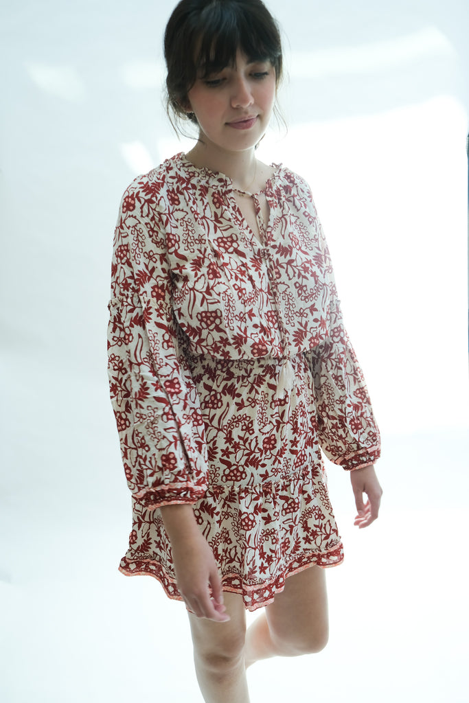 Maggie Dress in Red Shadows by Natalie Martin