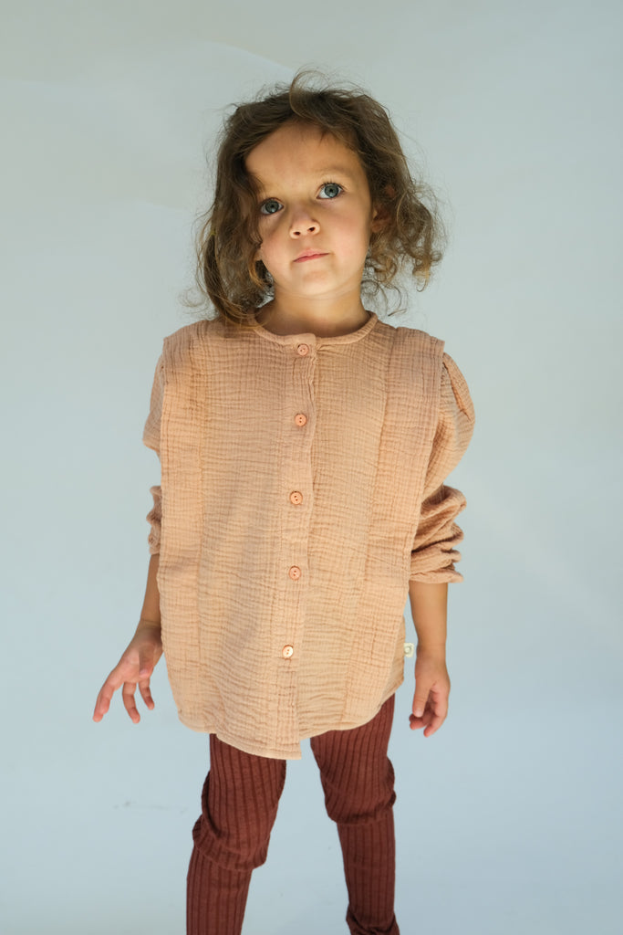 Organic Gauze Blouse in Pink by My Little Cozmo