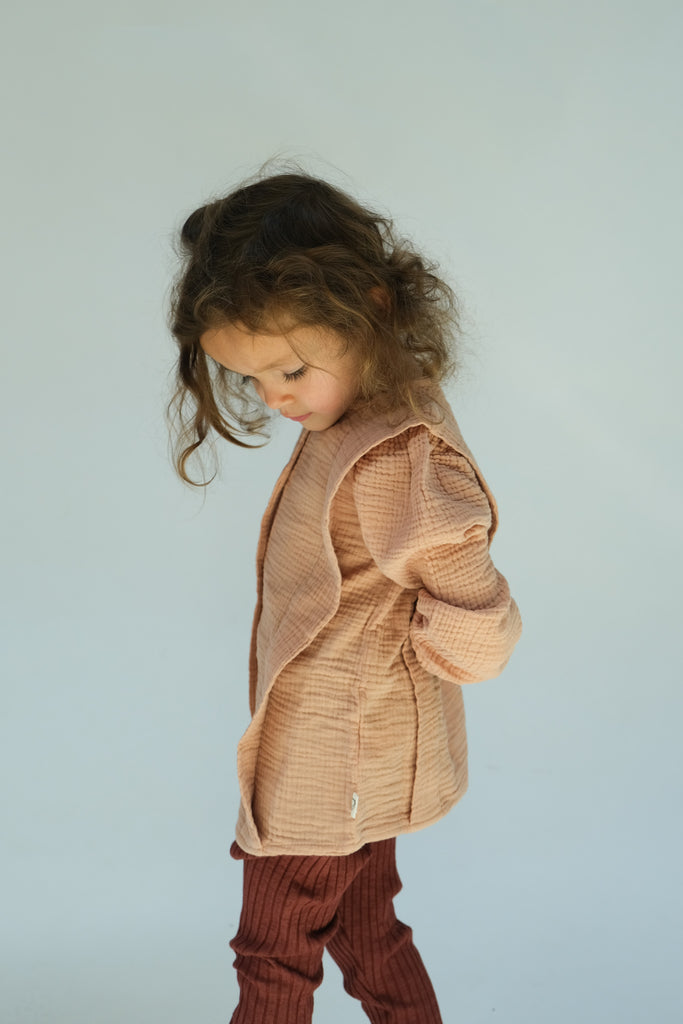 Organic Gauze Blouse in Pink by My Little Cozmo