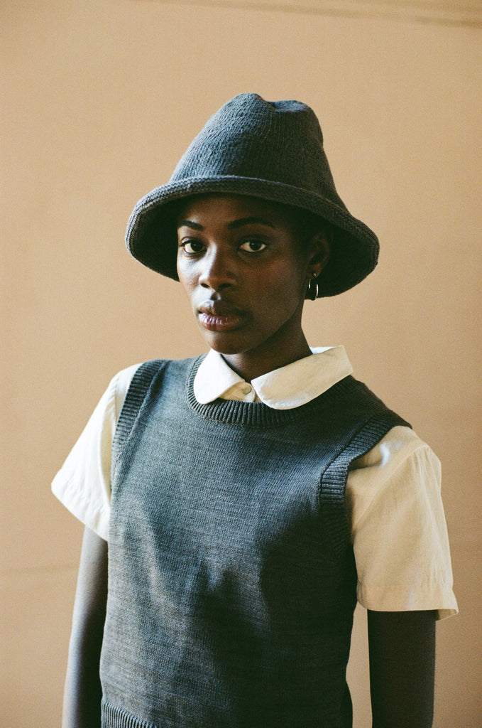 The Sweater Vest in Charcoal by Maria Stanley